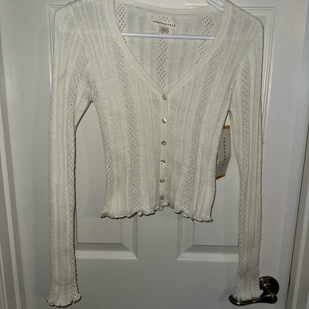Aeropostale Cream Women's Cardigan